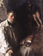 Anders Zorn Self-Portrait with Model oil